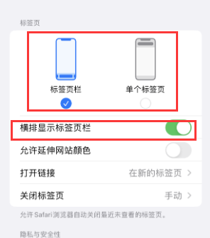 布拖iPhone授权维修分享Safari浏览器如何切换标签栏位置 